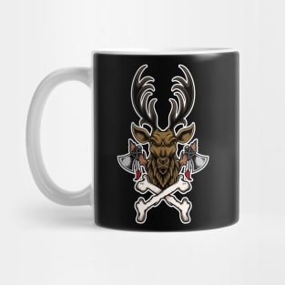 Muscle Deer Axe Bone Mug